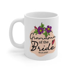 Grandparents of the Bride Gift - Personalized Wedding Mug Set- Ceramic Coffee Cups Available in Two Sizes Mug 11oz