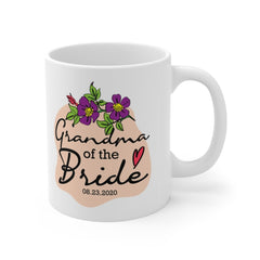 Grandparents of the Bride Gift - Personalized Wedding Mug Set- Ceramic Coffee Cups Available in Two Sizes Mug 11oz