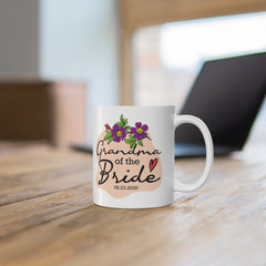 Grandparents of the Bride Gift - Personalized Wedding Mug Set- Ceramic Coffee Cups Available in Two Sizes Mug 11oz