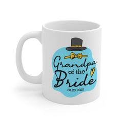 Grandparents of the Bride Gift - Personalized Wedding Mug Set- Ceramic Coffee Cups Available in Two Sizes Mug 11oz