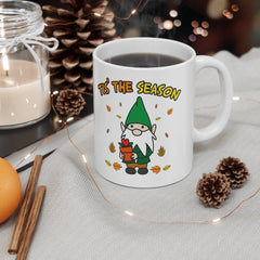 Fall Gnome Coffee Mug - Just Because Gift for Friend - Smooth Printed Design on Both Sides - Dishwasher Safe Mug 11oz