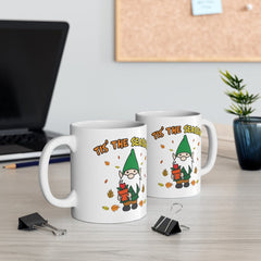 Fall Gnome Coffee Mug - Just Because Gift for Friend - Smooth Printed Design on Both Sides - Dishwasher Safe Mug 11oz