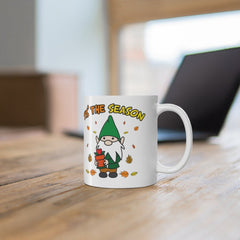 Fall Gnome Coffee Mug - Just Because Gift for Friend - Smooth Printed Design on Both Sides - Dishwasher Safe Mug 11oz