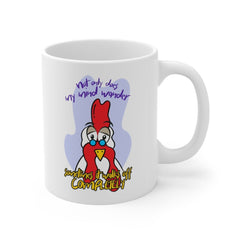 Chicken Mug - Funny Coffee Mug - Birthday Gift for Coworker - Smooth Printed Design on Both Sides - Dishwasher and Microwave Safe Mug 11oz