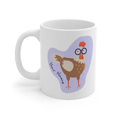 Personalized Mug - Crazy Chicken Lady Coffee Mug - Birthday Gift for Mom - Ceramic Coffee Cup - Smooth Printed Design Mug 11oz