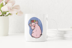 Cute Pig Gift for Women - Birthday Gift Idea for Her - Pig Lover Gifts - Can Be Personalized Mug 11oz