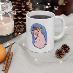 Cute Pig Gift for Women - Birthday Gift Idea for Her - Pig Lover Gifts - Can Be Personalized Mug 11oz