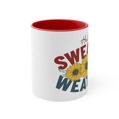 Hello Sweater Weather Coffee Mug - Autumn Cups - Fall Lover Gifts For Women - Smooth Printed Design On Both Sides - Dishwasher Safe