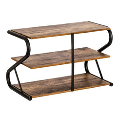 Rustic Z-Frame 3-Level 9 Pair Shoe Rack