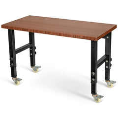 48"×24" Adjustable Height Mobile Workbench with Caster