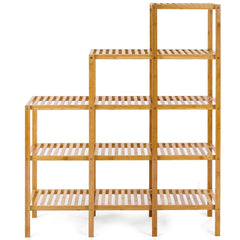 Multifunctional Bamboo Shelf Storage Organizer Rack