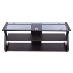 3-Tier Tempered Glass Top Media Console TV Stand