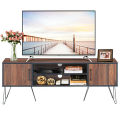 60" TV Stand Media Center Storage Cabinet with Metal Leg