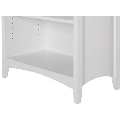 White Standard Bookcase Space-Efficient While Providing you with the Storage that you Need Multi-Step Bookcase