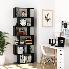 Geometric Bookcase S Shape Book Shelf is a Perfect Multifunctional Home Furniture Bookcase, Display Shelf, Shelving Unit, Storage Unit