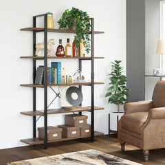 Standard Bookcase Bookshelf Displays Panels and Black Iron Support Make the Whole Shelf Elegant and Practical Decorating your Home