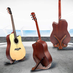 Guitar Stand Universal Wooden Guitar Stand Thicken Plywood X-Frame Style Portable String Instrument Holder with Soft Leather Edges