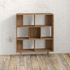 Cube Bookcase Open Back Panels Display Decorative Accents, Framed Family Photos, Books Square Compartments