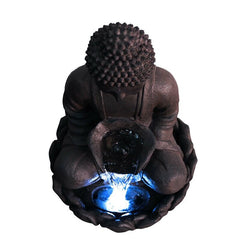 Resin Meditating Buddha Fountain with LED Light Meditating Buddha Fountain is Perfect for your Home or Garden