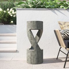 Resin Fountain with Light This Outdoor Fountain Adds a Bold, Contemporary Look to any Garden, Patio, or Backyard