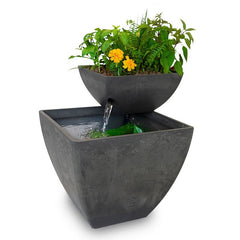 Polystone Fountain Add a Touch of Beauty and a Splash of Life To Any Room Polystone Fountain Water Feature, Planter, and Eye-Catching Decor