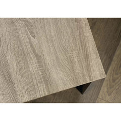 Chesser End Table Crafted of solid and manufactured wood in a stylish woodgrain finish for a reclaimed look, the tabletop strikes