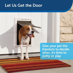 Plastic Pet Door for Dog and Cat 3-Flap Pet Door Keeps Extreme Hot And Cold Weather Out Of Your Home