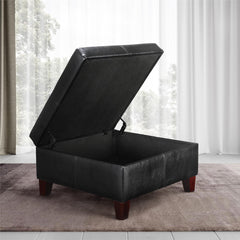 Dorel Living Square Storage Ottoman, Living Room Furniture, Espresso