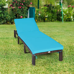 Long Reclining Single Chaise with Cushions all-Weather Resistant and Durability Provides You with Comfortable Seating