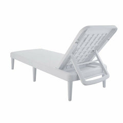 Long Reclining Single Chaise Durable Against All Weather Elements. Resistant To Rain, Snow, UV Rays, Water, Mold and Mildew