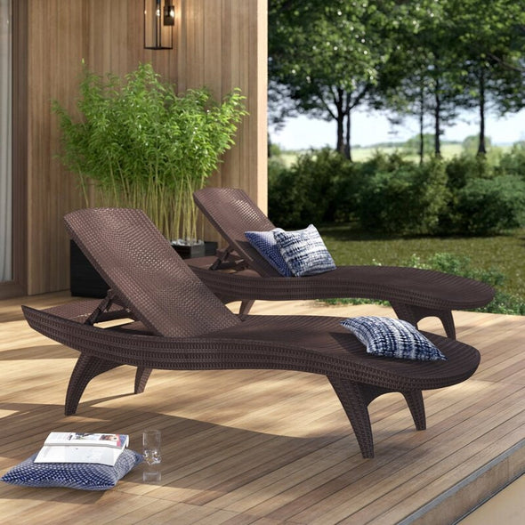 Set of 2 Reclining Single Chaise Kick Back By The Pool Or Snuggle Up For Stargazing Atop Perfect For Any Porch or Patio's Aesthetic