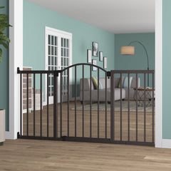 Extra Tall Walk-Thru Safety Gate Expansion Gate For Extra Wide Doorways Keeps Gate Securely in Place Complements Most Home Decor