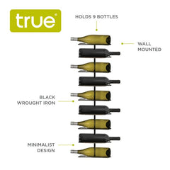 Align Wall Mounted Wine Bottle Rack in Black