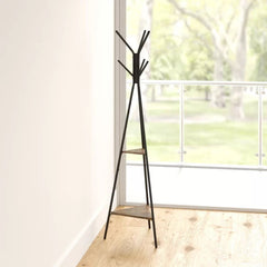 Valdosta Coat Rack organized and on-hand in your entryway or mudroom with this streamlined coat rack