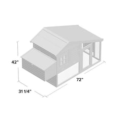 Gatsby Chicken Coop with Chicken Run For Up To 2 Chickens