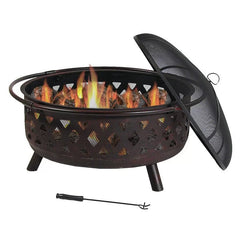 Maui Steel Wood Burning Fire Pit Get the warmth, smell, and sounds of a campfire without actually leaving your own patio