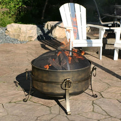 Flanigan Steel Wood Burning Fire Pit outdoor fireplace is a great way to make the most of any patio or deck