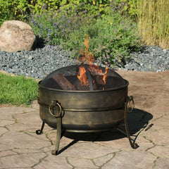 Flanigan Steel Wood Burning Fire Pit outdoor fireplace is a great way to make the most of any patio or deck