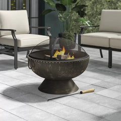 Tuscola Firebowl Steel Wood Burning Fire Pit