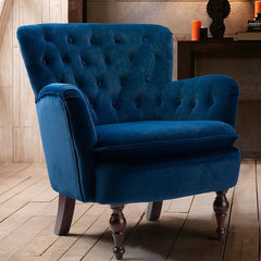 Tufted Velvet Armchair This Elegant Accent Chair Updates The Classic Armchair with Dramatic Curves and Embracing Comfort