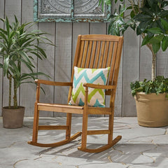 Teak Outdoor Rocking Solid Wood Chair Rocking Chair That Allows You To Set up a Cozy Corner for Well-Deserved Relaxation