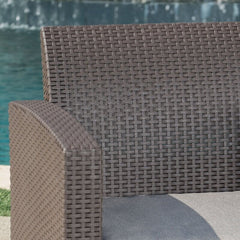 Outdoor Wicker Patio Sofa with Cushions Ideal Outdoor Sofa to Complete Your Patio, Backyard or Garden