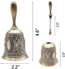 DomeStar Hand Bell Call Bell Brass Wedding Bells