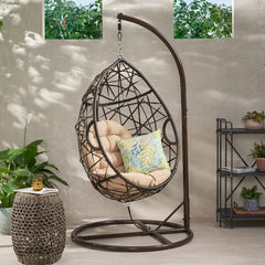 Brown Porch Swing with Stand Great Your Backyard or Patio Space With This Charming and Fun Hanging Chair