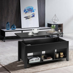 Lift Top Coffee Table with Storage Lower Shelf