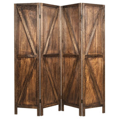 4 Panels Folding Wooden Room Divider