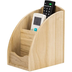 Remote Control Holder, 3 Slot Wooden Remote Control Caddy Media Organizer Office Supply Storage Rack Organizer Can Be Used as a Coffee Table