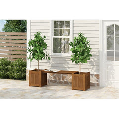 Wooden Planter with Bench Perfect for Rose Bushes, Or Any Other Plants, Outdoor