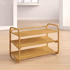 3 Tier 12 Pair Shoe Rack Perfect for Helping Organize any Entryway, This Shoe Rack Features Three Tiers of Shelving Organizing