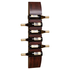 Wall Mounted Wine Bottle Rack in Cherry Wood Vertical Perfect for Holder Bottle